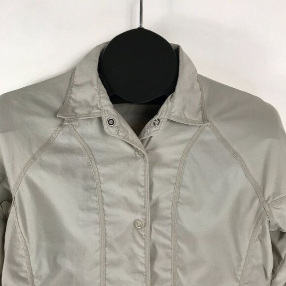 Columbia Titanium Omni-Dry Shirt Jacket Women's Small Beige Lightweight Outdoor - Picture 2 of 11